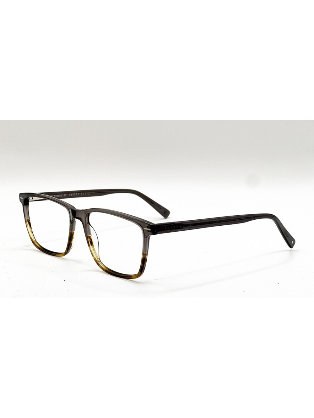Perry Ellis Pe394-2 Brown Gray Fade Rectangle Authentic Eyeglass Frames 55-16